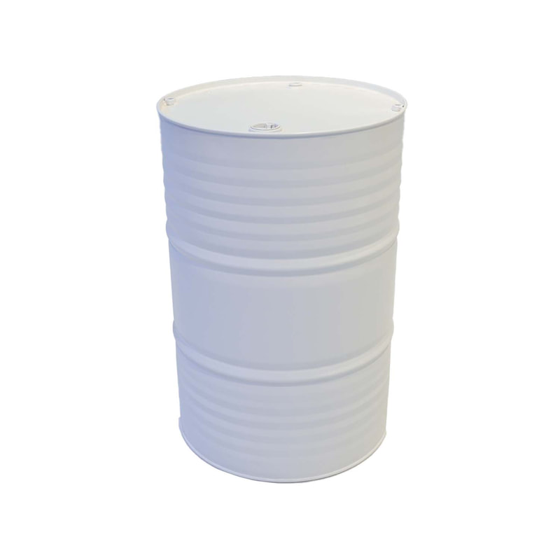 F-OL101-WH Oil drum in white paint finish