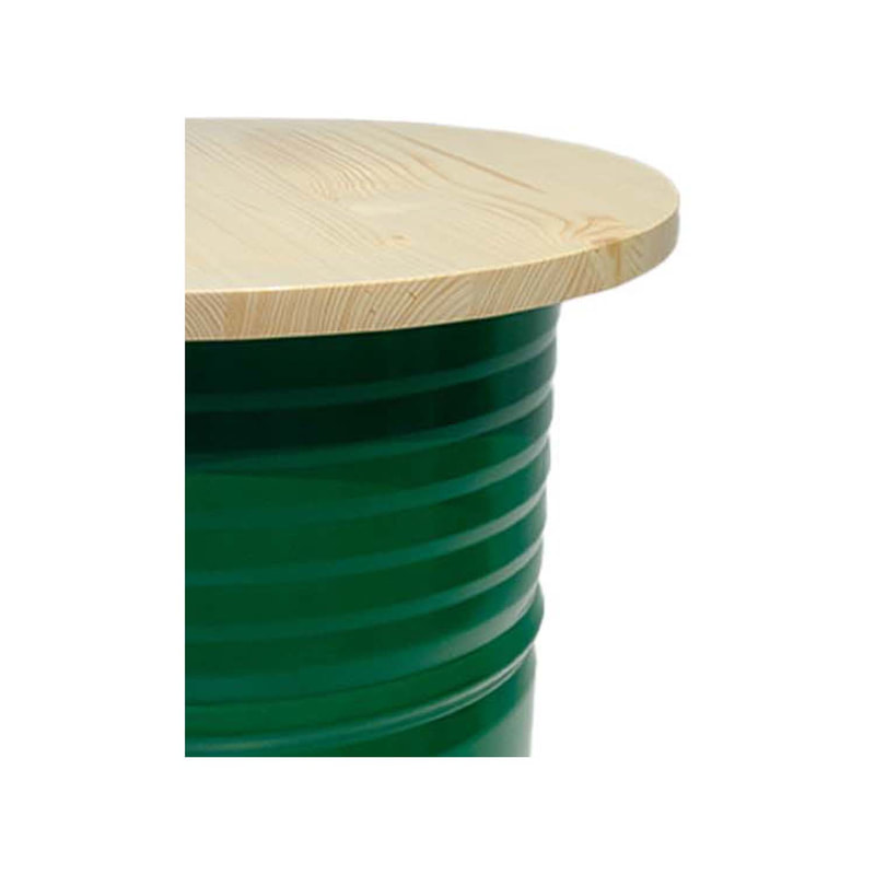 F-OL505-GR Type 12 Arki high table in green with a light wooden top