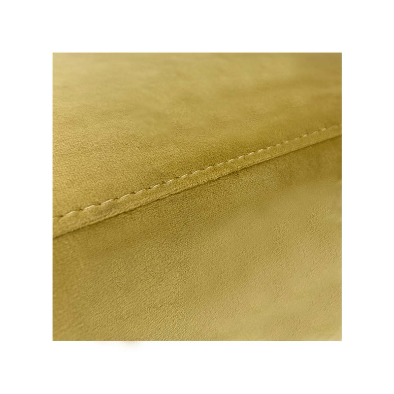 F-OT101-CG Endless Lounge Ottoman Type A in champagne gold velvet