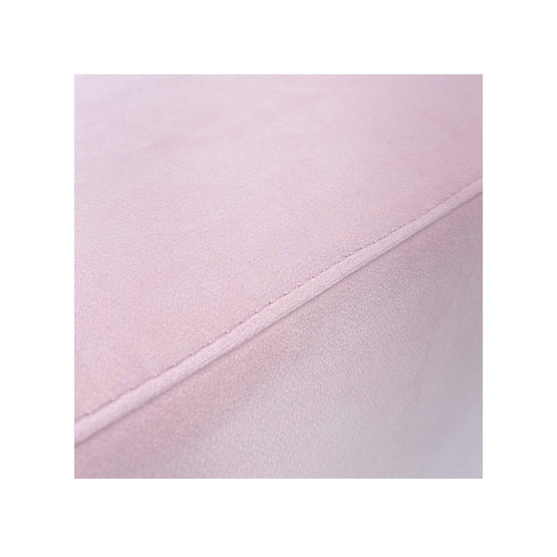 F-OT101-LP Endless Lounge Ottoman Type A in light pink velvet