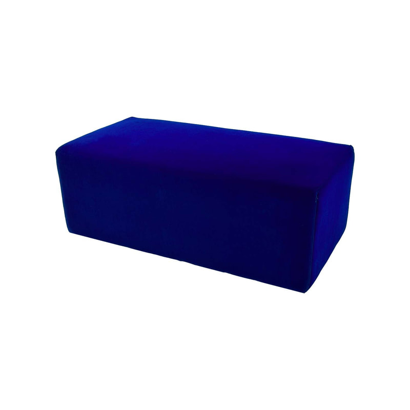 F-OT103-RB Endless Lounge Ottoman Type C in royal blue suede