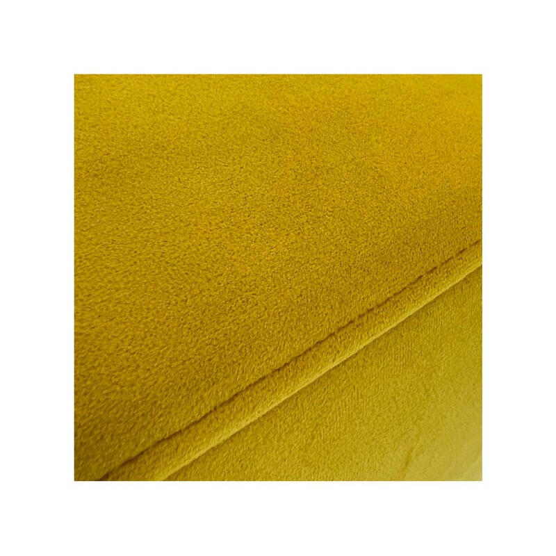 F-OT104-YL Endless Lounge Ottoman Type D in yellow velvet