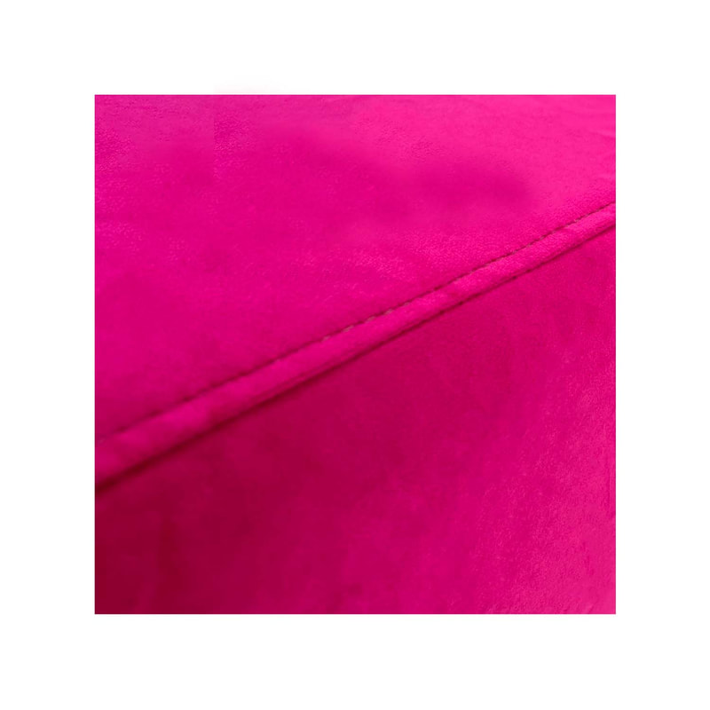 F-OT105-HP Endless Lounge Ottoman Type E in hot pink velvet