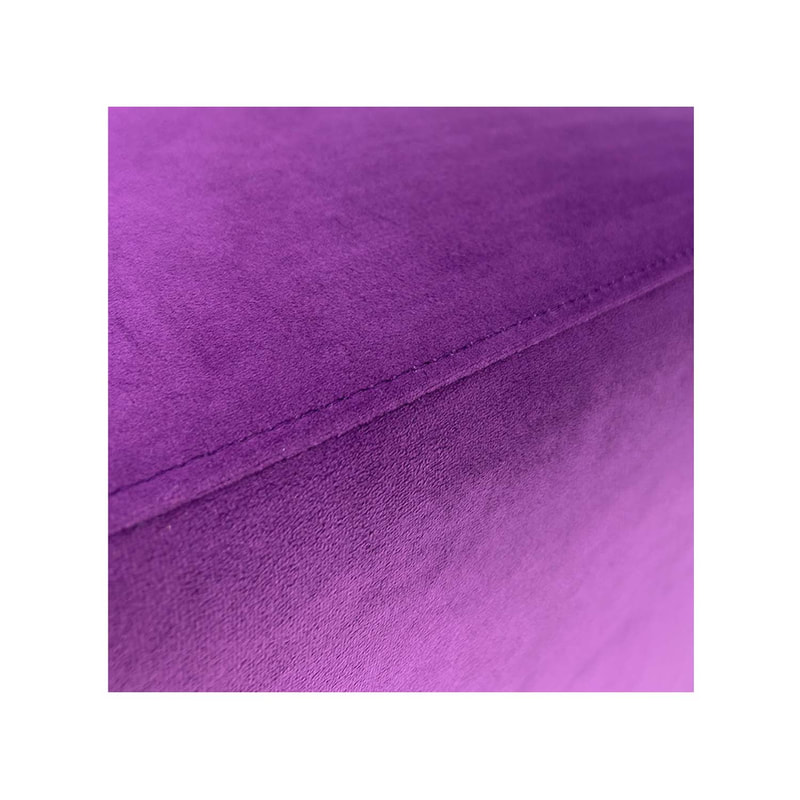 F-OT105-PR Endless Lounge Ottoman Type E in purple velvet