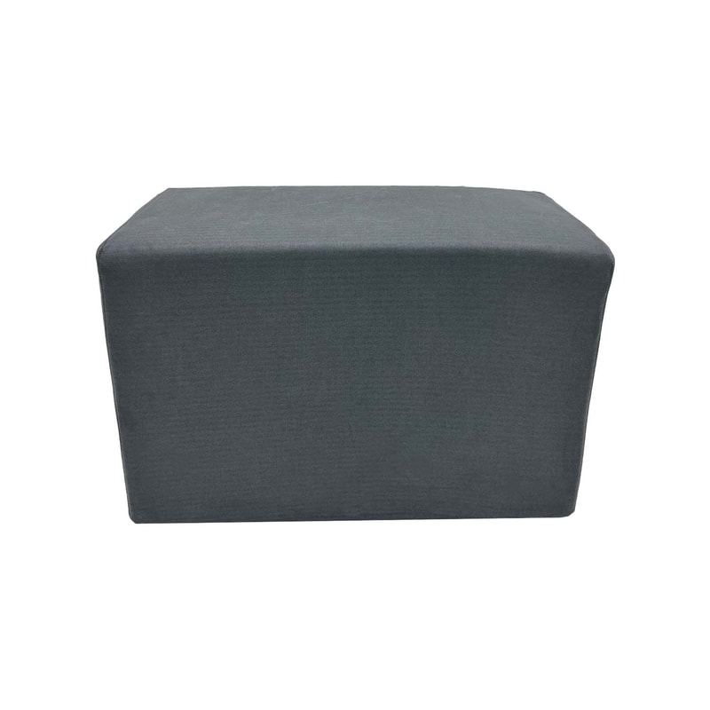 F-OT106-GY Endless Lounge Ottoman Type F in mid grey suede