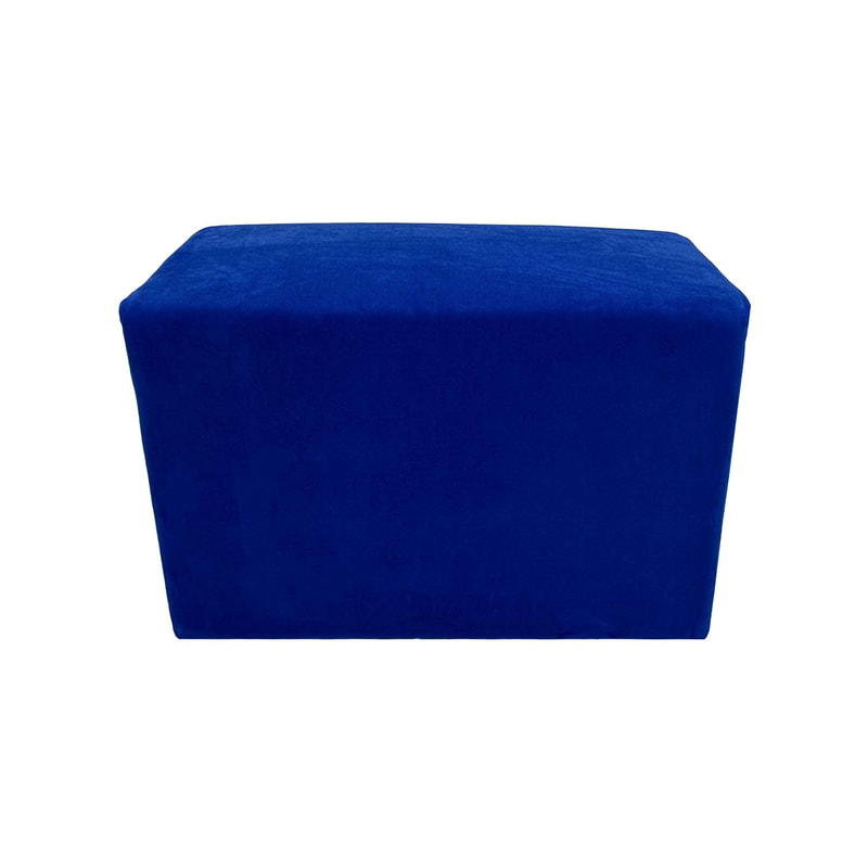 F-OT106-RB Endless Lounge Ottoman Type F in royal blue suede