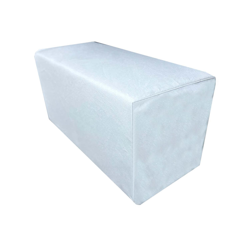 F-OT107-WH Endless Lounge Ottoman Type G in white fabric
