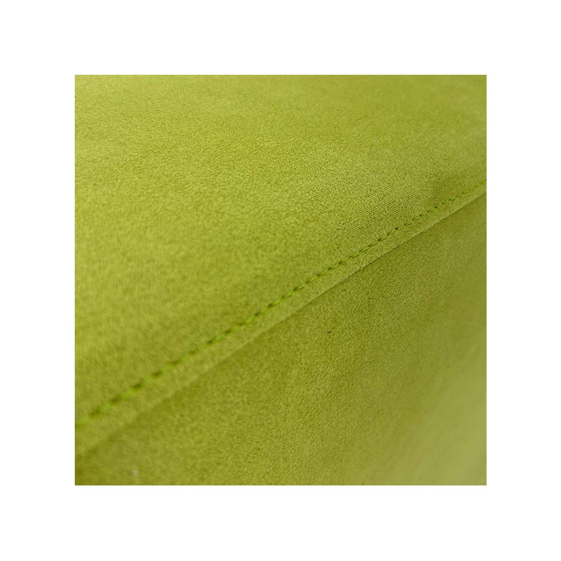 F-OT109-GL Endless Lounge Ottoman Type I in lime green suede