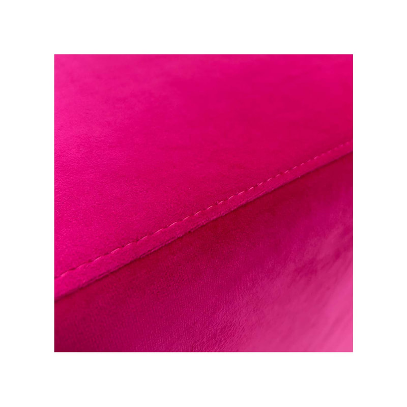 F-OT109-HP Endless Lounge Ottoman Type I in hot pink velvet