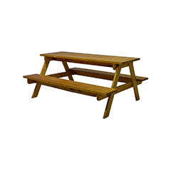 F-PB101-LW Type 1 Picnic bench in light wood. Seats 6-8 people.