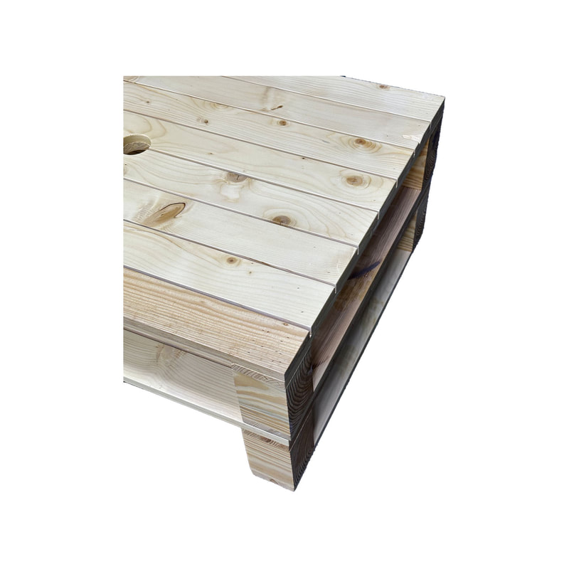 F-PP103-LW Type 3 Pallet table in light wood finish
