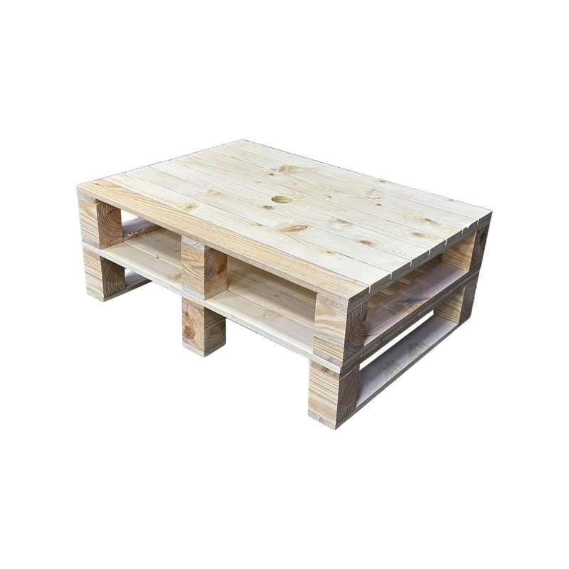 F-PP103-LW Type 3 Pallet table in light wood finish