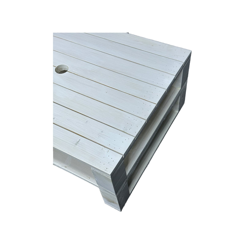 F-PP103-WH Type 3 Pallet table in white paint finish