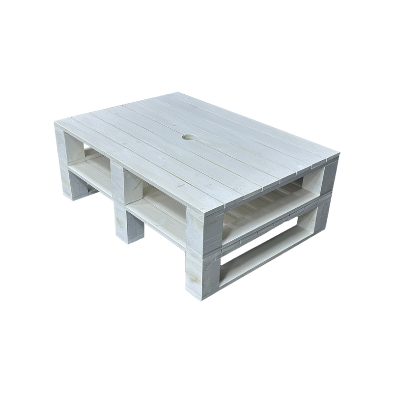F-PP103-WH Type 3 Pallet table in white paint finish