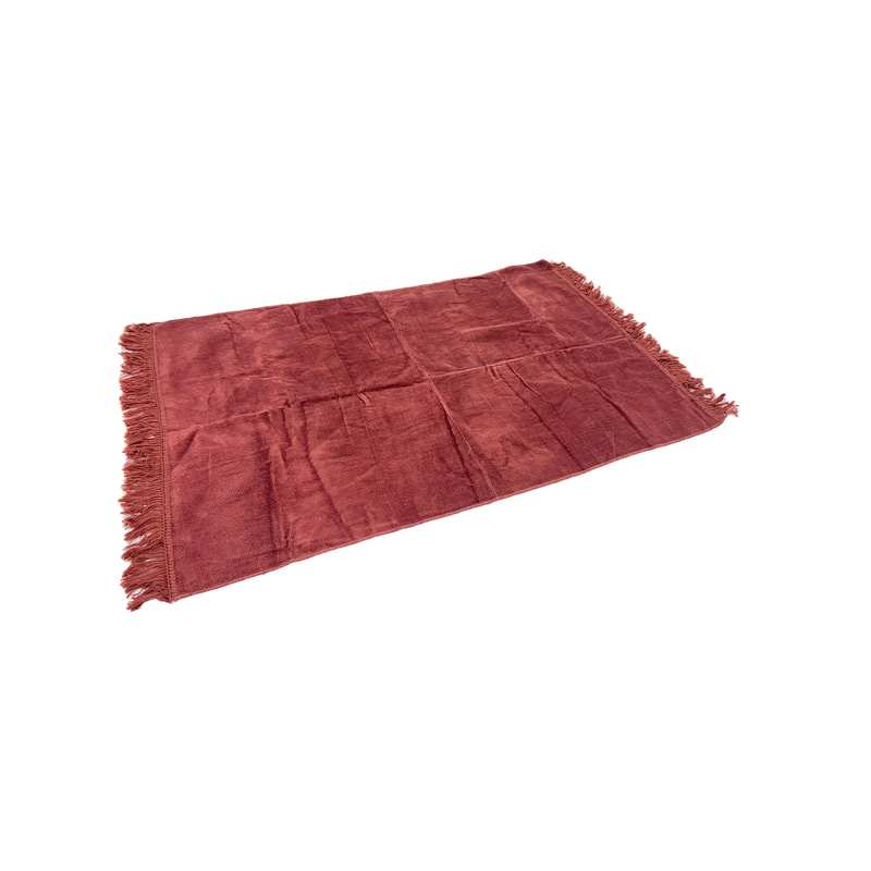 F-PR113-PI Blissful prayer mat in pink suede fabric