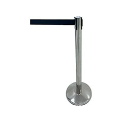 Retractable Barrier - Black / Silver F-RB102-BL
