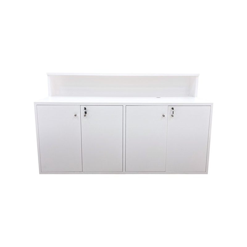 F-RC101-WH Type 1 reception counter in white paint finish