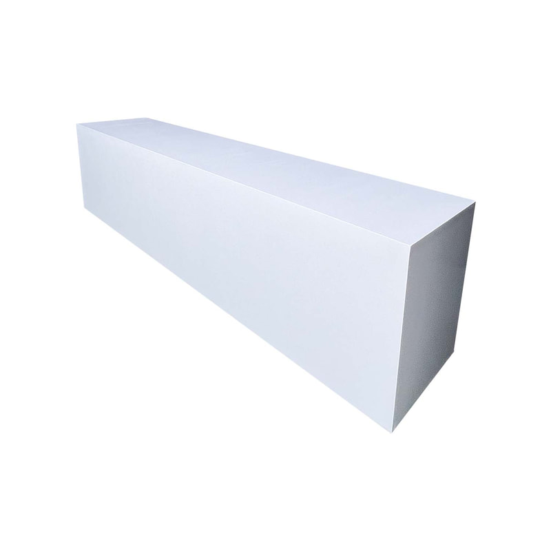 F-RC103-WH Type 3 reception counter in white paint finish
