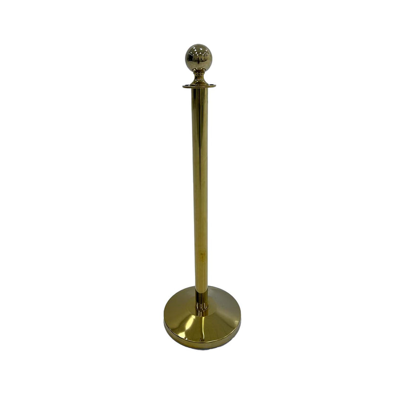 F-RP101-GD Gold metal stanchion post (excluding rope)