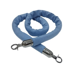 Suede Rope - Light Blue + Silver F-RP116-LB