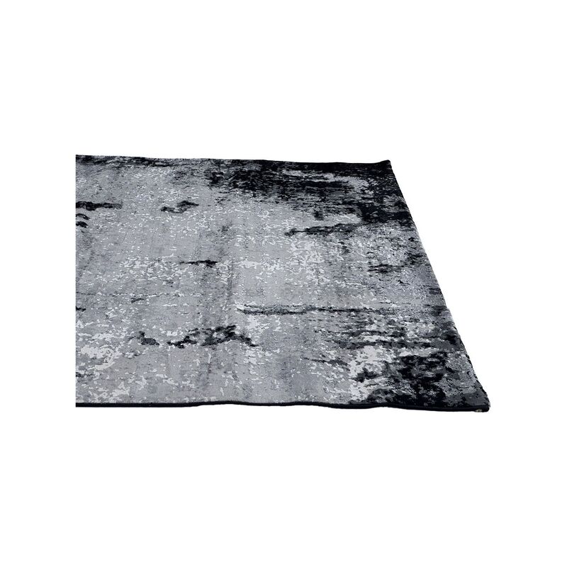 F-RU160-BW Hohman black + white patterned rug
