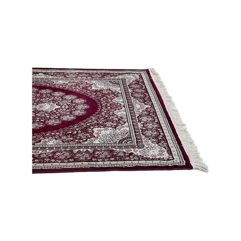 F-RU181-DR Jawaher rug in red with arabic pattern
