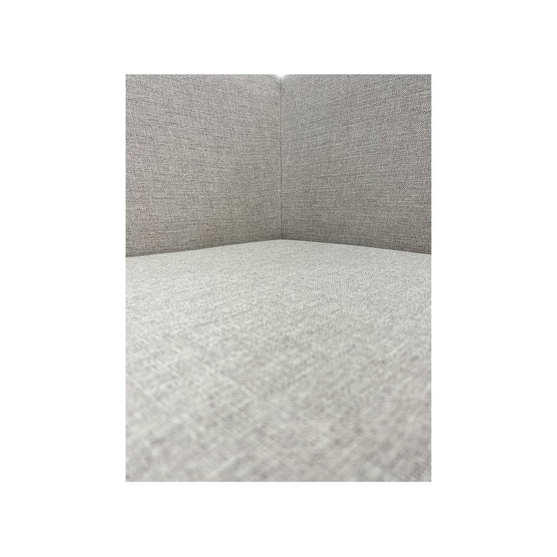 F-SC117-BE Trino corner single sofa in beige fabric with wooden legs