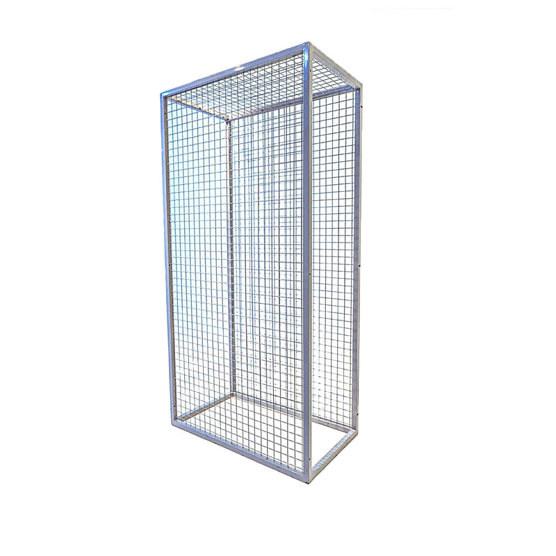 F-SG106-WH Type 6 signage in silver mesh openable from one side