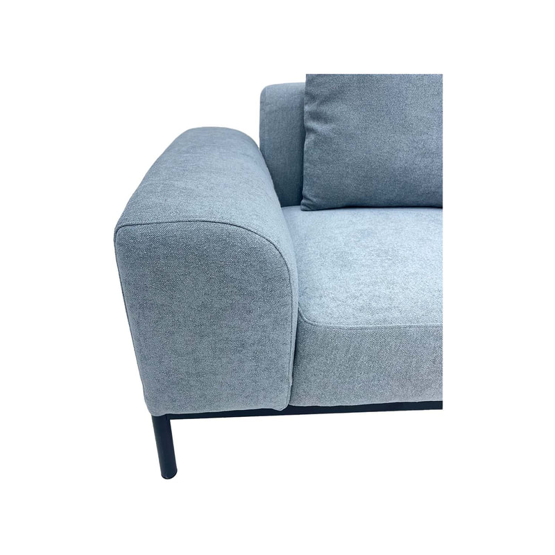 F-SN103-GY Fairfax single seater sofa in mid grey fabric with black legs