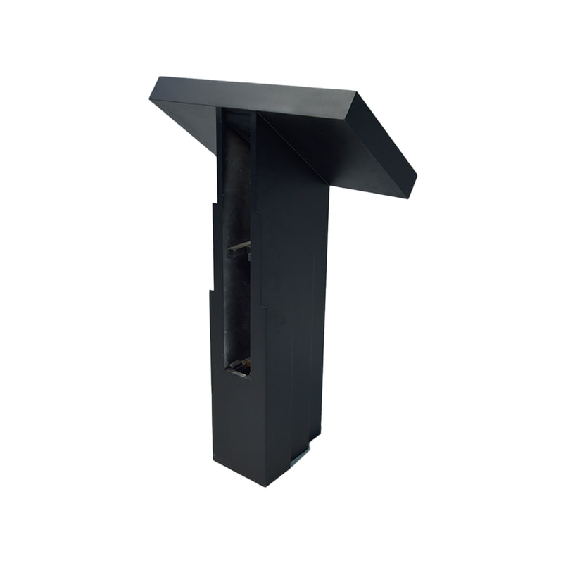 F-SS108-BL Type 3 Ipad Stand for 29 inches touch screen model in black paint
