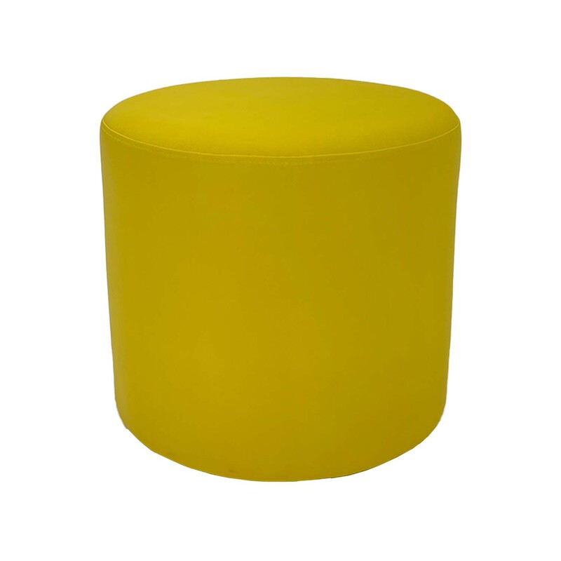 F-ST101-YL Cosmo stool round in yellow leatherette