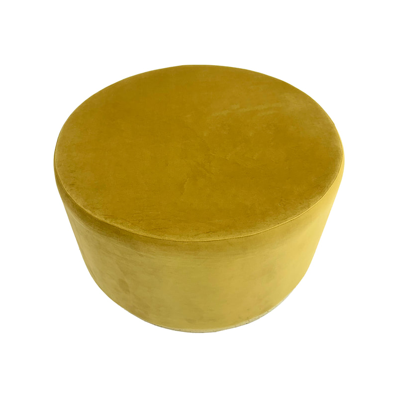 F-ST104-CG Georgette stool in champagne gold velvet with gold base