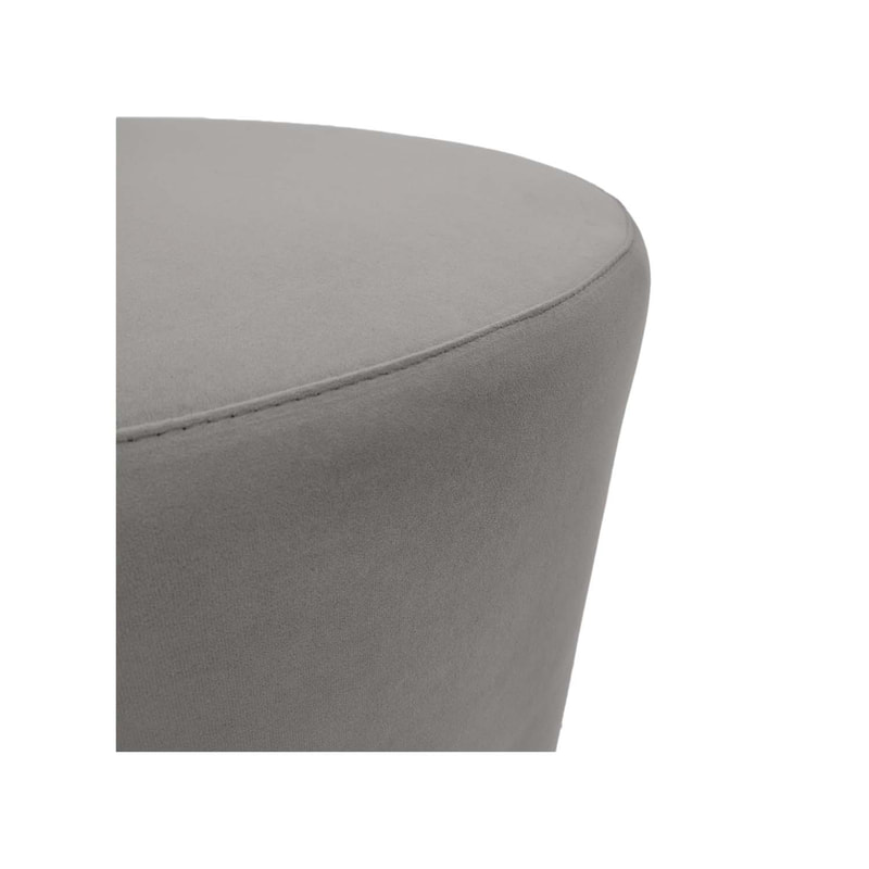 F-ST104-SI Georgette stool in silver grey velvet with silver base