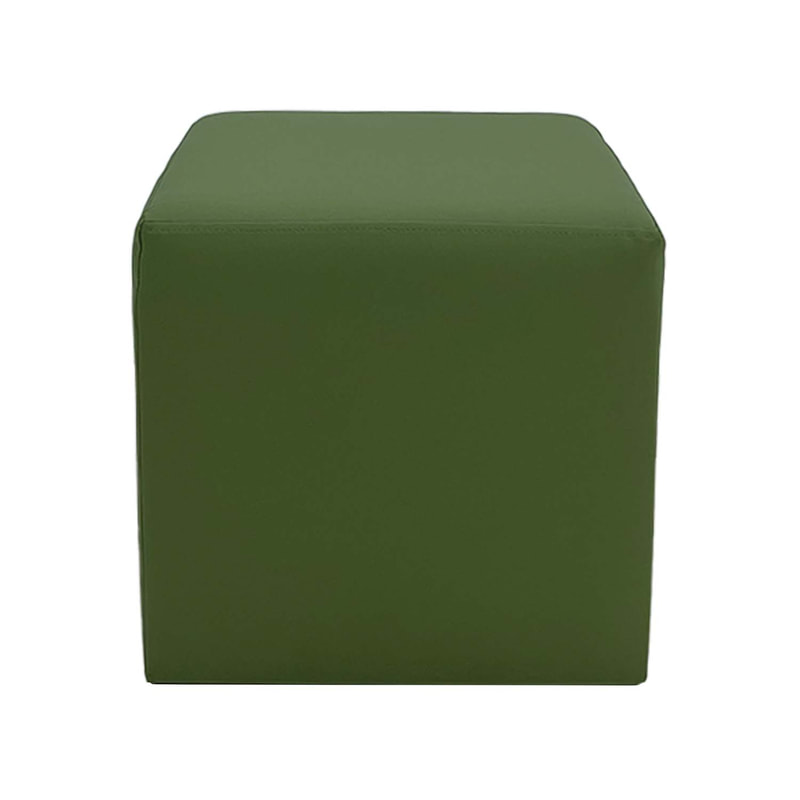 F-ST107-OG Orion stool square in olive green leatherette