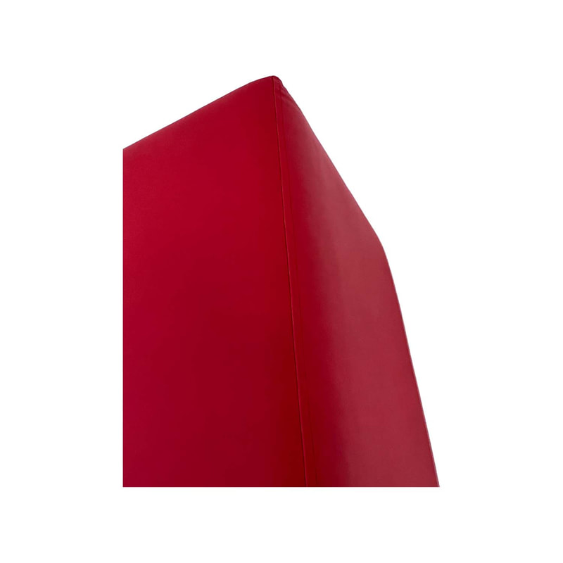 F-ST107-RE Orion stool square in red leatherette