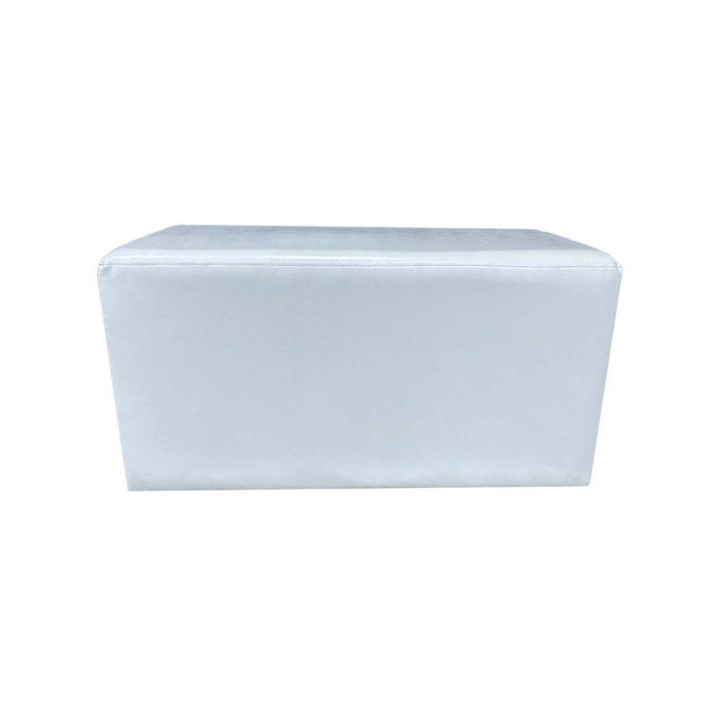 F-ST108-WH Tailop stool rectangular in white leatherette