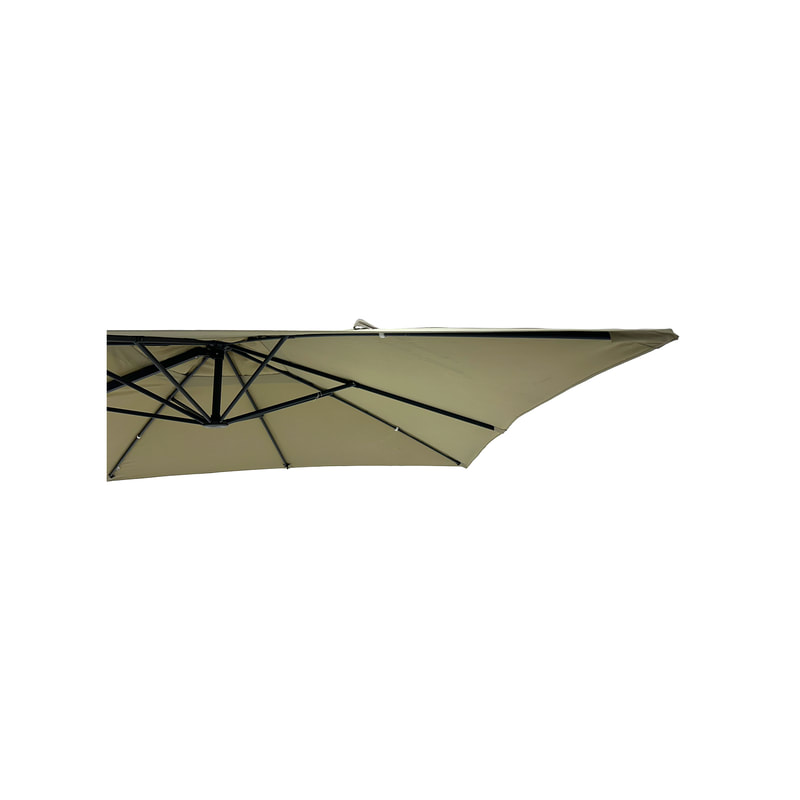 F-UM103-CR Type 3 outdoor umbrella in cream fabric with a solid base