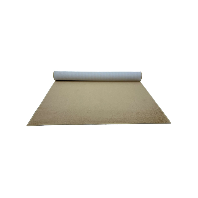 F-VC121-CG 5m long x 1.8m wide champagne gold VIP carpet with edging to all sides