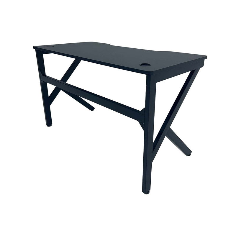 F-WR101-BL Gaming rectangular table in black with a cable hole