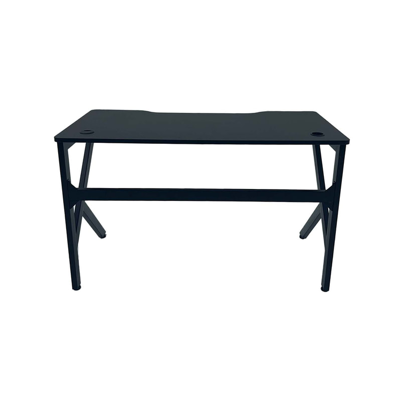 F-WR101-BL Gaming rectangular table in black with a cable hole